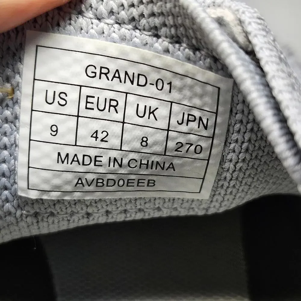 Bruno Marc Men's Grand-01 Grey Knit Oxfords Size 9